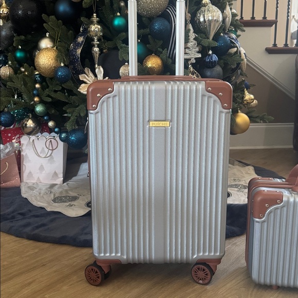 Puiche Tresor 2-Piece Carry-On Spinner Weekender Bag Luggage Set - Picture 3 of 12